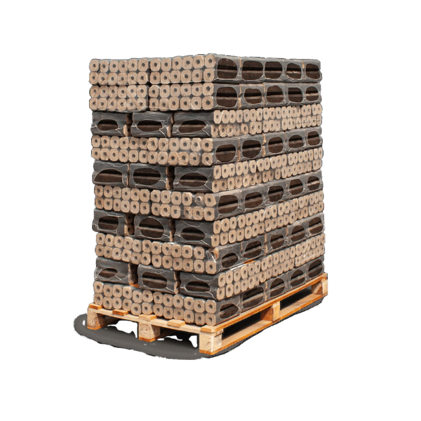Heizfuxx PiniKay Octagon Hartholzbriketts – 960 kg Palette (96 × 10 kg)