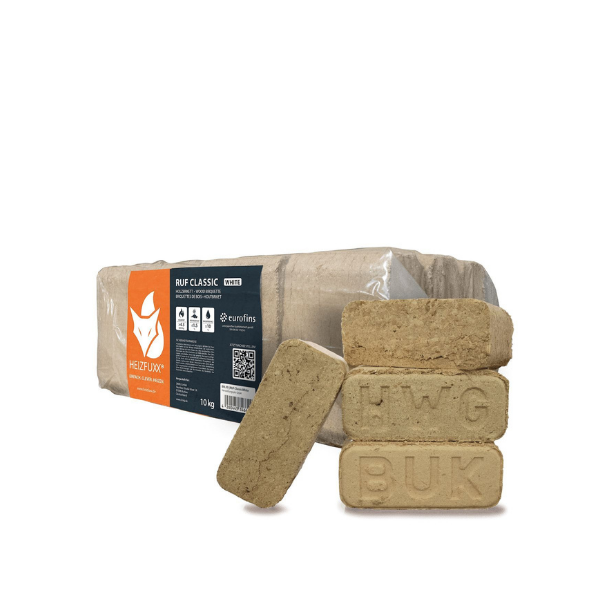 Heizfuxx RUF Original Red Hartholzbriketts – 960 kg Palette (96 × 10 kg)