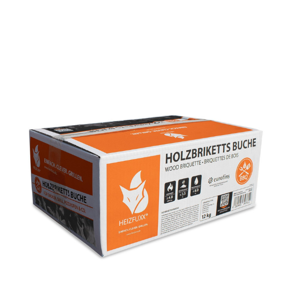 Heizfuxx Nestro Hartholz M Briketts – 972 kg Palette (81 × 12 kg) – Premium-Holzbriketts