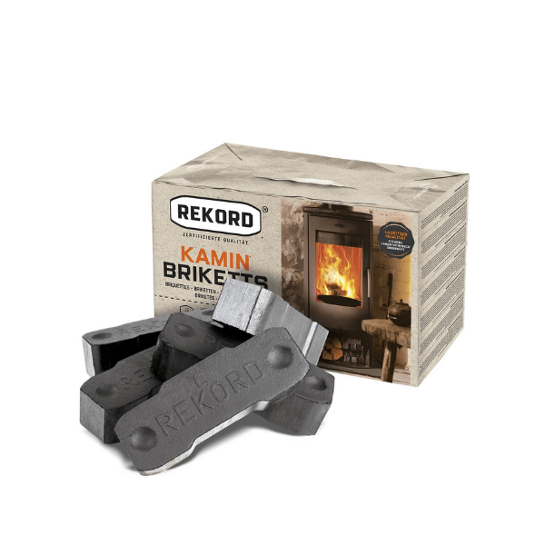 Rekord Braunkohlebriketts – 900 kg Palette (90 × 10 kg Pakete)