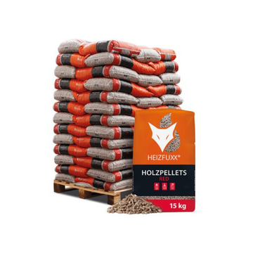 Heizfuxx Holzpellets Red – 975 kg Palette (65 × 15 kg) – Premium-Holzpellets für Pelletöfen