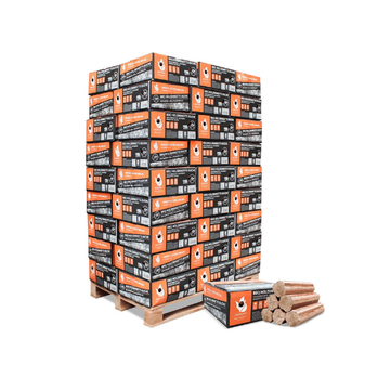 Heizfuxx BBQ-Buchenholzbriketts – 972 kg Palette (54 × 18 kg) – Premium Buchenbriketts für Grill & Feuerstellen